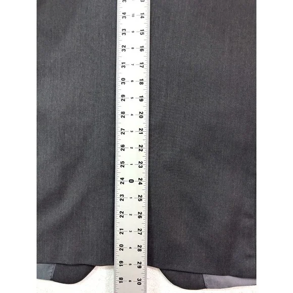 Banana Republic 42R 35x30 2pc Pant Suit Charcoal 100% Wool Modern Slim Fit Mens